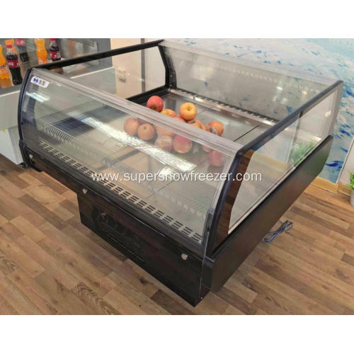 Small supermarket open display chiller promotion showcase